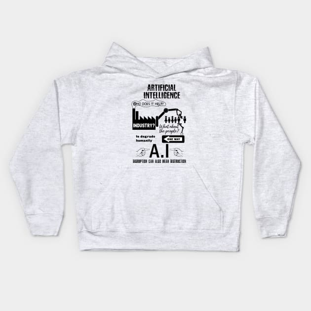 Artificial Intelligence Kids Hoodie by bluehair